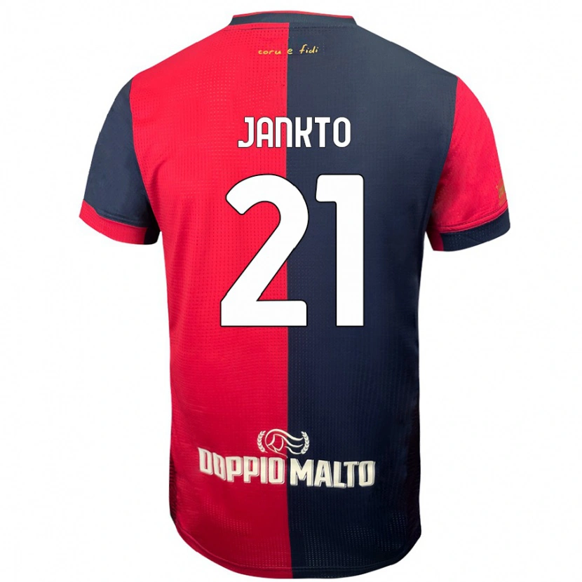 Danxen Kvinder Jakub Jankto #21 Rød Mørkere Blå Hjemmebane Spillertrøjer 2024/25 Trøje T-Shirt