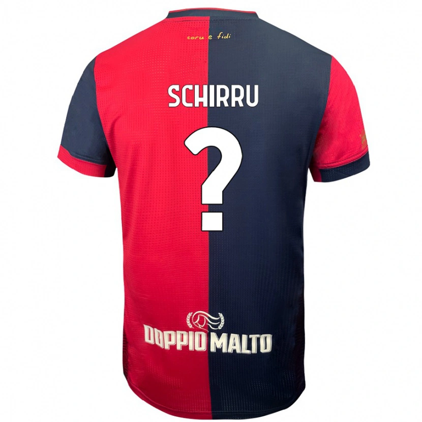 Danxen Kvinder Andrea Schirru #0 Rød Mørkere Blå Hjemmebane Spillertrøjer 2024/25 Trøje T-Shirt