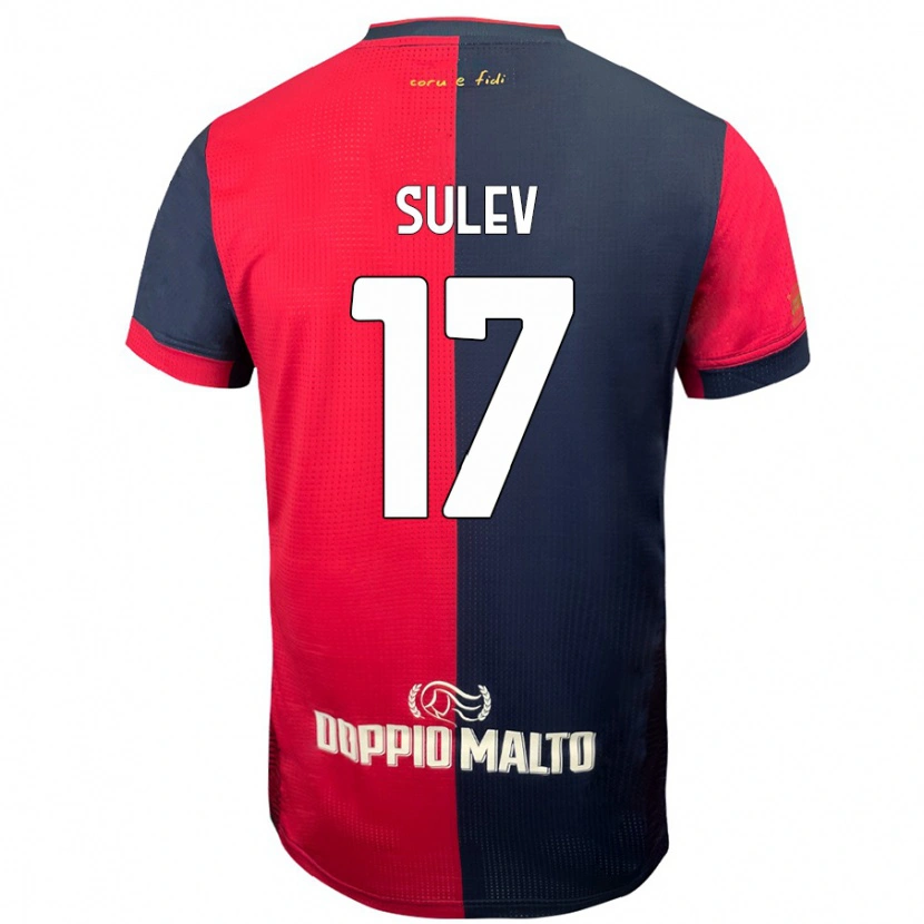 Danxen Kvinder Ivan Sulev #17 Rød Mørkere Blå Hjemmebane Spillertrøjer 2024/25 Trøje T-Shirt