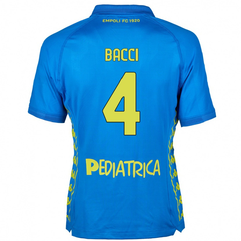 Danxen Kvinder Jacopo Bacci #4 Blå Hjemmebane Spillertrøjer 2024/25 Trøje T-Shirt