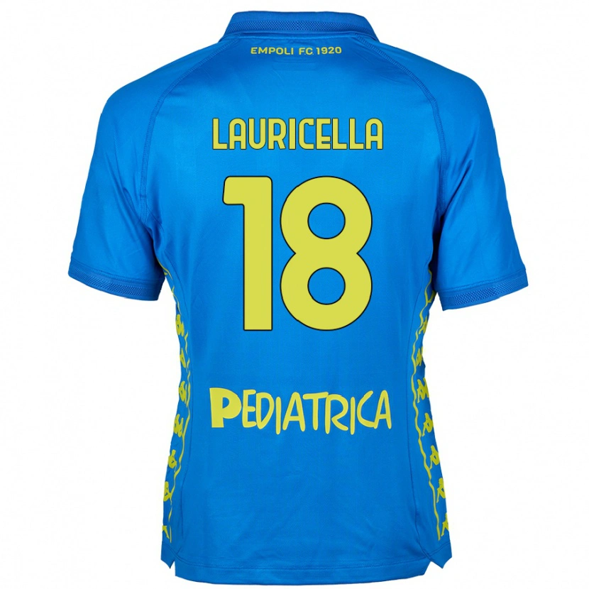 Danxen Kvinder Giovanni Lauricella #18 Blå Hjemmebane Spillertrøjer 2024/25 Trøje T-Shirt