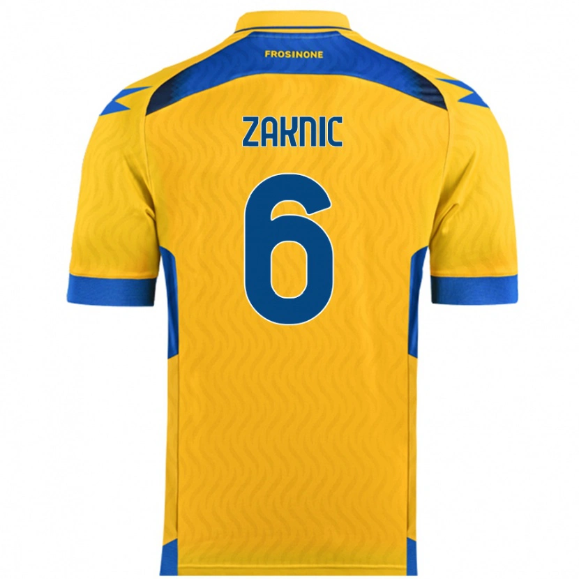 Danxen Kvinder Lazar Zaknic #6 Gul Hjemmebane Spillertrøjer 2024/25 Trøje T-Shirt