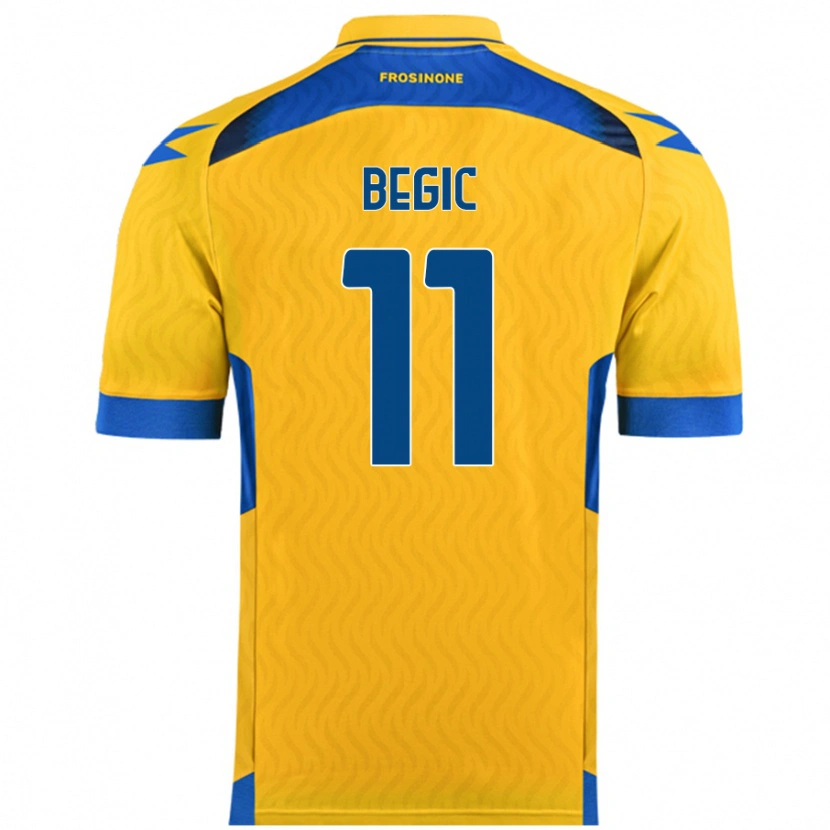 Danxen Kvinder Tjas Begic #11 Gul Hjemmebane Spillertrøjer 2024/25 Trøje T-Shirt