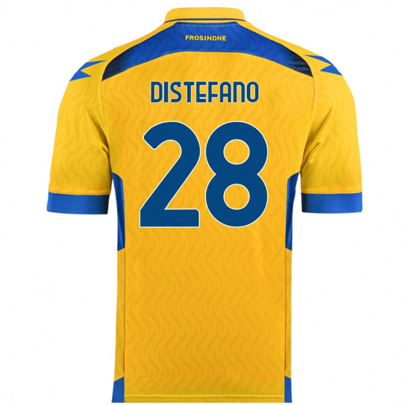 Danxen Kvinder Filippo Distefano #28 Gul Hjemmebane Spillertrøjer 2024/25 Trøje T-Shirt