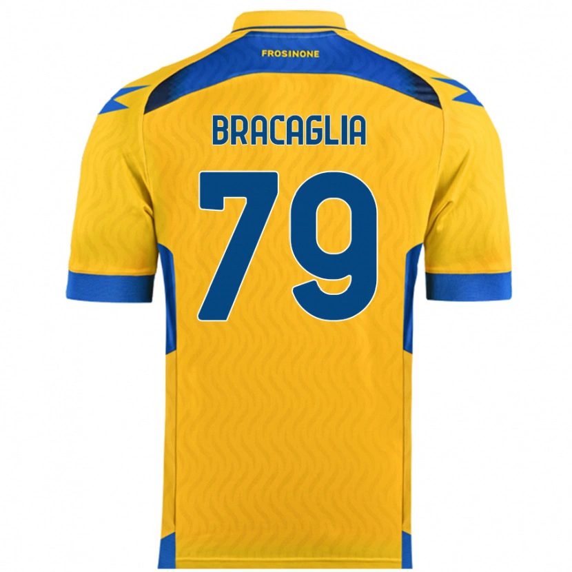 Danxen Kvinder Gabriele Bracaglia #79 Gul Hjemmebane Spillertrøjer 2024/25 Trøje T-Shirt