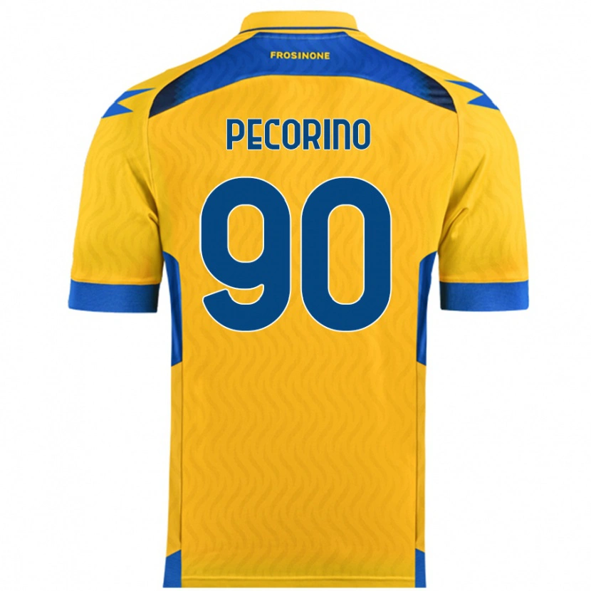 Danxen Kvinder Emanuele Pecorino #90 Gul Hjemmebane Spillertrøjer 2024/25 Trøje T-Shirt