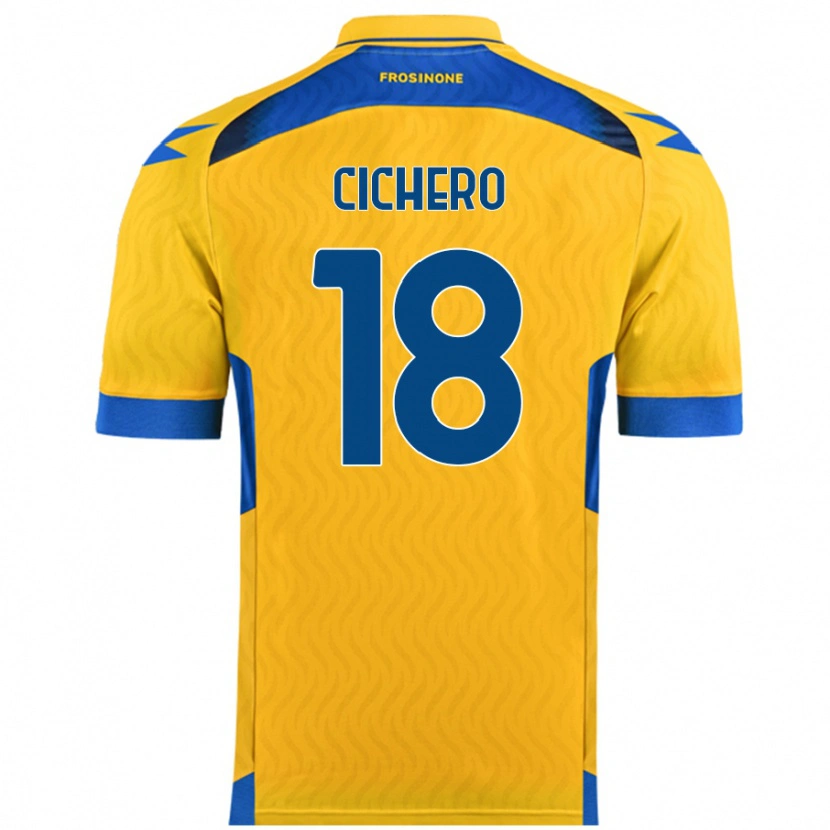 Danxen Kvinder Alejandro Cichero #18 Gul Hjemmebane Spillertrøjer 2024/25 Trøje T-Shirt
