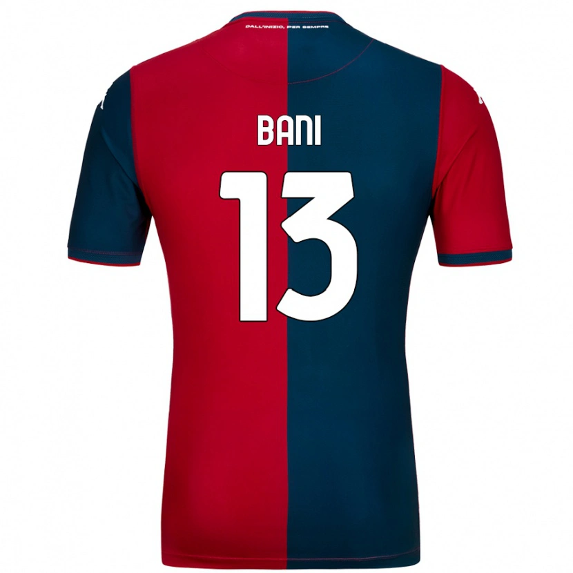 Danxen Kvinder Mattia Bani #13 Rød Mørkeblå Hjemmebane Spillertrøjer 2024/25 Trøje T-Shirt