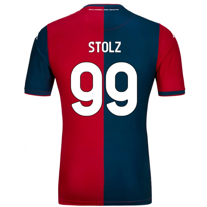 Danxen Kvinder Franz Stolz #99 Rød Mørkeblå Hjemmebane Spillertrøjer 2024/25 Trøje T-Shirt