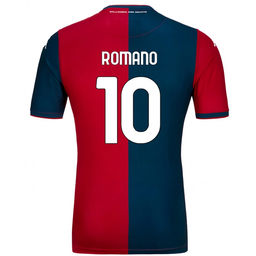 Danxen Kvinder Marco Romano #10 Rød Mørkeblå Hjemmebane Spillertrøjer 2024/25 Trøje T-Shirt