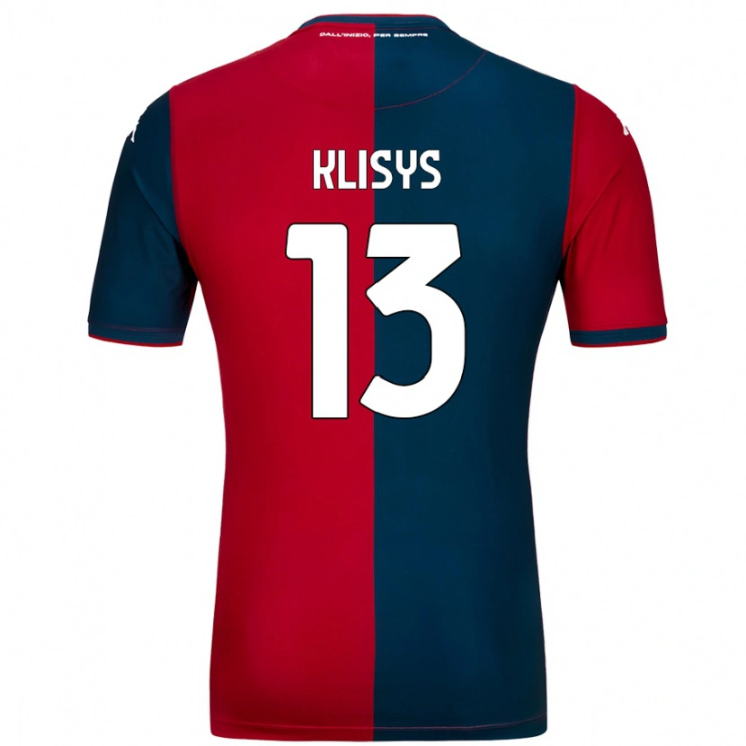 Danxen Kvinder Lukas Klisys #13 Rød Mørkeblå Hjemmebane Spillertrøjer 2024/25 Trøje T-Shirt