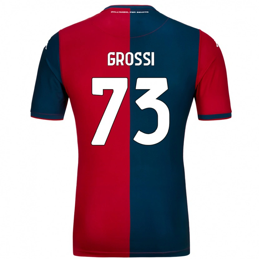 Danxen Kvinder Jacopo Grossi #73 Rød Mørkeblå Hjemmebane Spillertrøjer 2024/25 Trøje T-Shirt