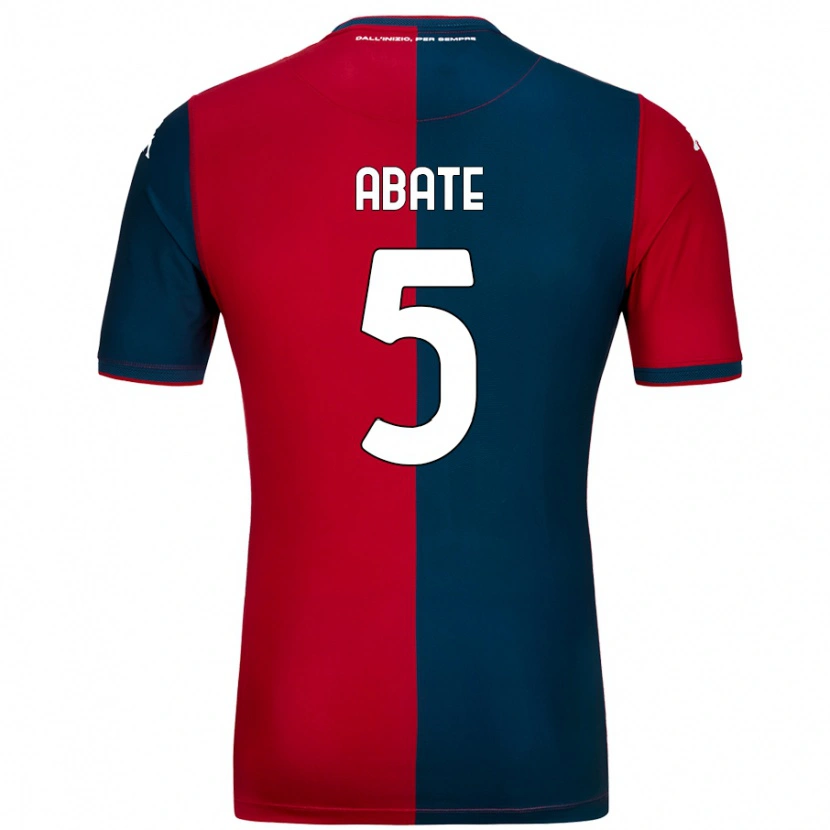Danxen Kvinder Giada Abate #5 Rød Mørkeblå Hjemmebane Spillertrøjer 2024/25 Trøje T-Shirt