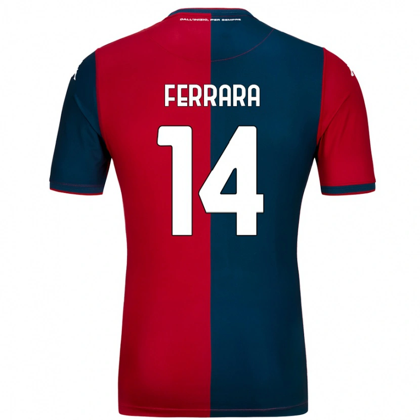 Danxen Kvinder Anastasia Ferrara #14 Rød Mørkeblå Hjemmebane Spillertrøjer 2024/25 Trøje T-Shirt