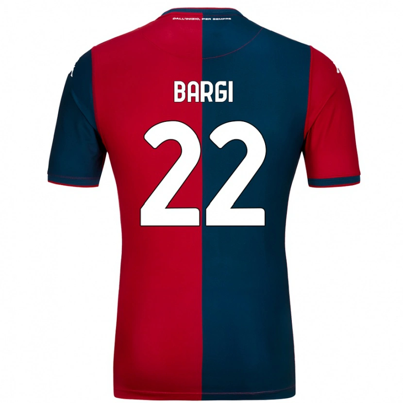 Danxen Kvinder Caterina Bargi #22 Rød Mørkeblå Hjemmebane Spillertrøjer 2024/25 Trøje T-Shirt