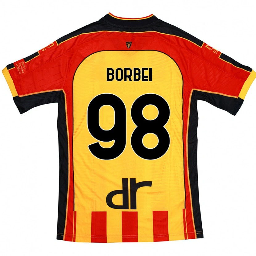 Danxen Kvinder Alexandru Borbei #98 Gul Rød Hjemmebane Spillertrøjer 2024/25 Trøje T-Shirt