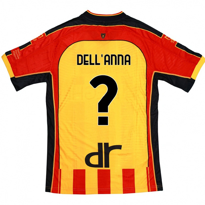 Danxen Kvinder Simone Dell'anna #0 Gul Rød Hjemmebane Spillertrøjer 2024/25 Trøje T-Shirt