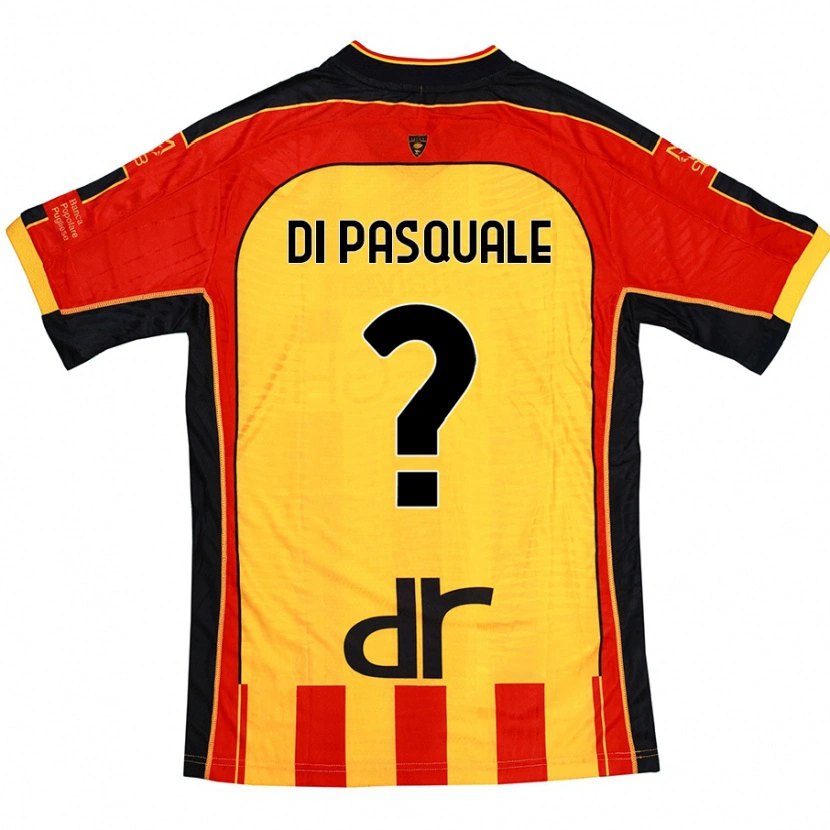 Danxen Kvinder Alessandro Di Pasquale #0 Gul Rød Hjemmebane Spillertrøjer 2024/25 Trøje T-Shirt