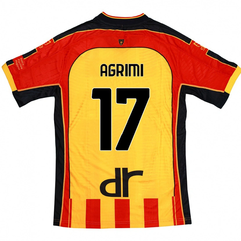 Danxen Kvinder Matteo Agrimi #17 Gul Rød Hjemmebane Spillertrøjer 2024/25 Trøje T-Shirt
