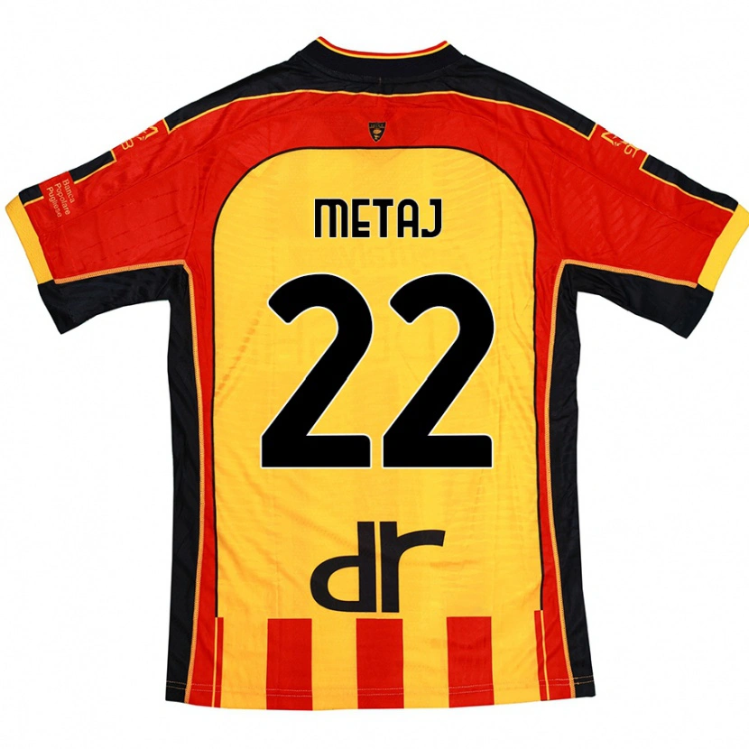 Danxen Kvinder Dejvi Metaj #22 Gul Rød Hjemmebane Spillertrøjer 2024/25 Trøje T-Shirt
