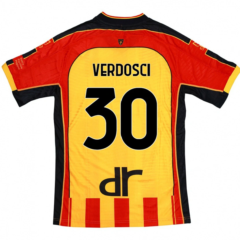 Danxen Kvinder Simone Verdosci #30 Gul Rød Hjemmebane Spillertrøjer 2024/25 Trøje T-Shirt