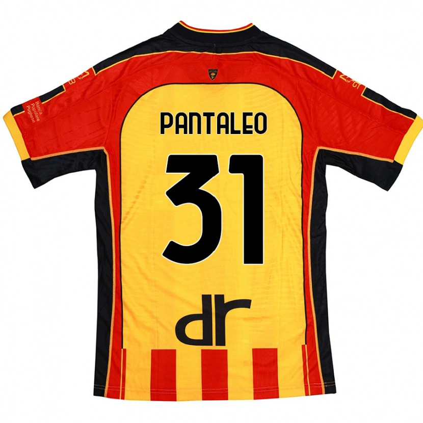 Danxen Kvinder Dario Pantaleo #31 Gul Rød Hjemmebane Spillertrøjer 2024/25 Trøje T-Shirt