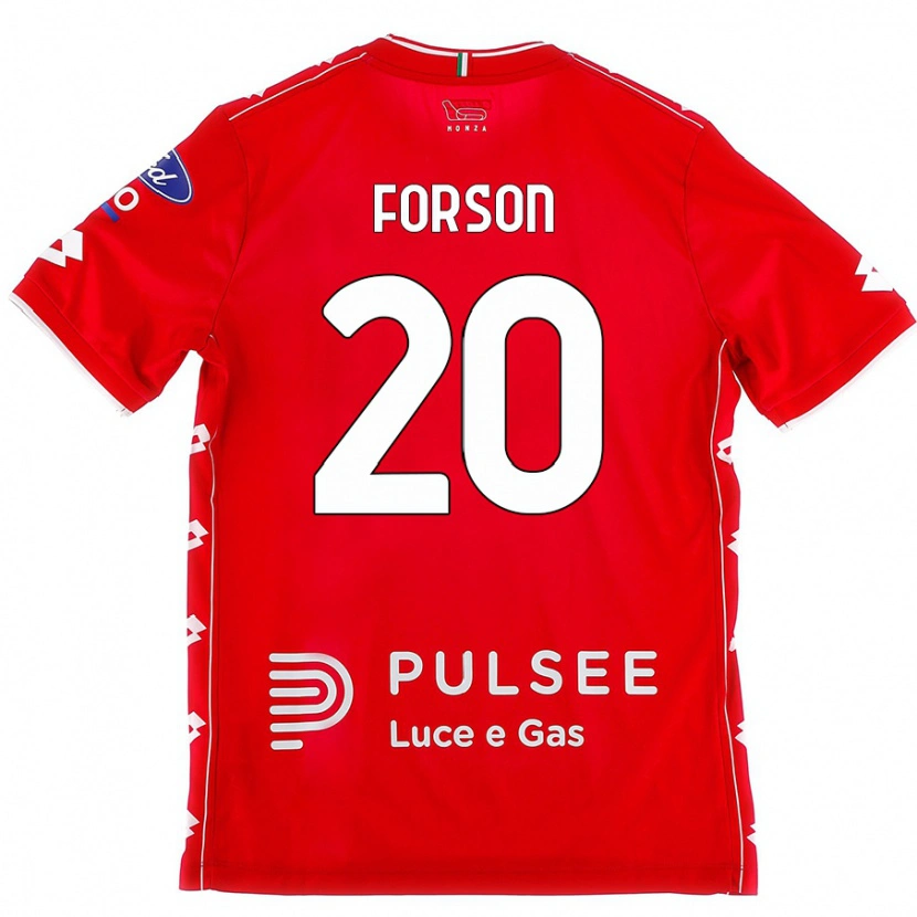 Danxen Kvinder Omari Forson #20 Rød Hvid Hjemmebane Spillertrøjer 2024/25 Trøje T-Shirt