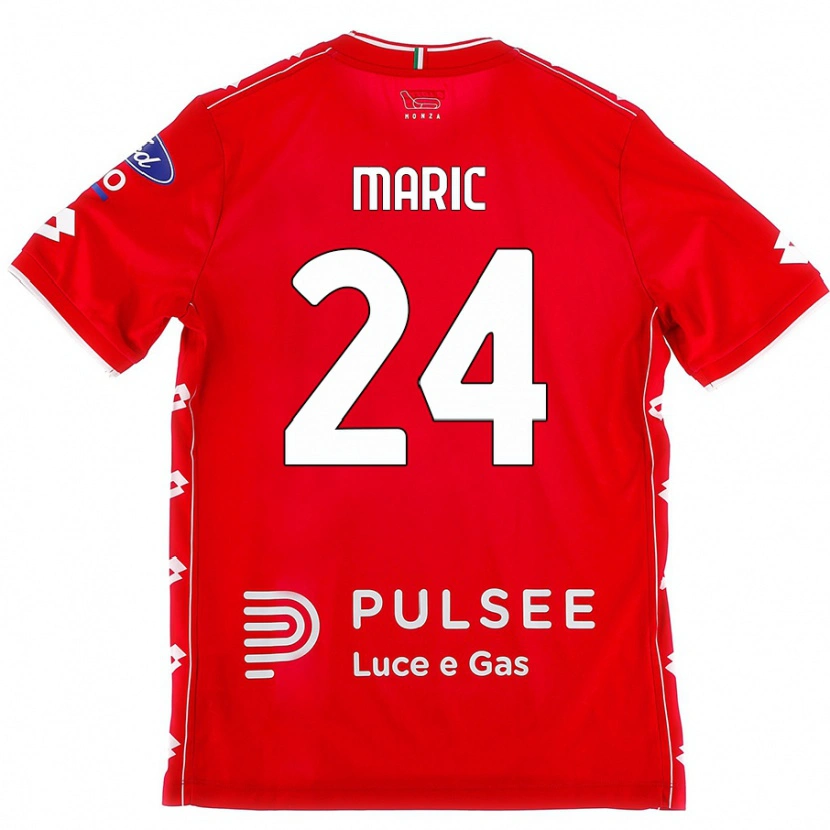 Danxen Kvinder Mirko Maric #24 Rød Hvid Hjemmebane Spillertrøjer 2024/25 Trøje T-Shirt