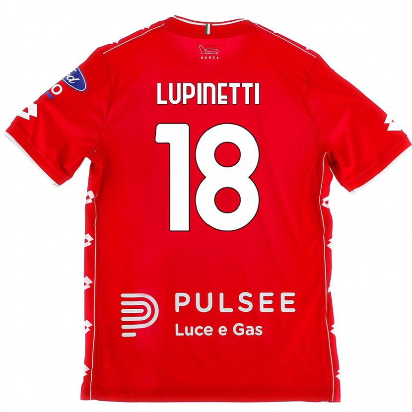 Danxen Kvinder Tommaso Lupinetti #18 Rød Hvid Hjemmebane Spillertrøjer 2024/25 Trøje T-Shirt