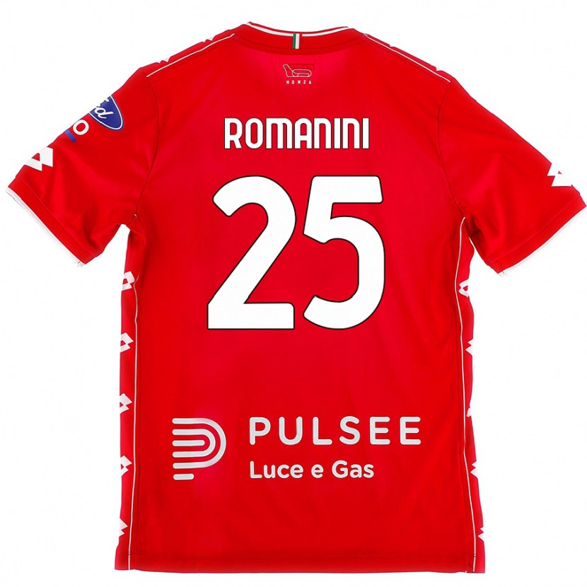 Danxen Kvinder Andrea Romanini #25 Rød Hvid Hjemmebane Spillertrøjer 2024/25 Trøje T-Shirt