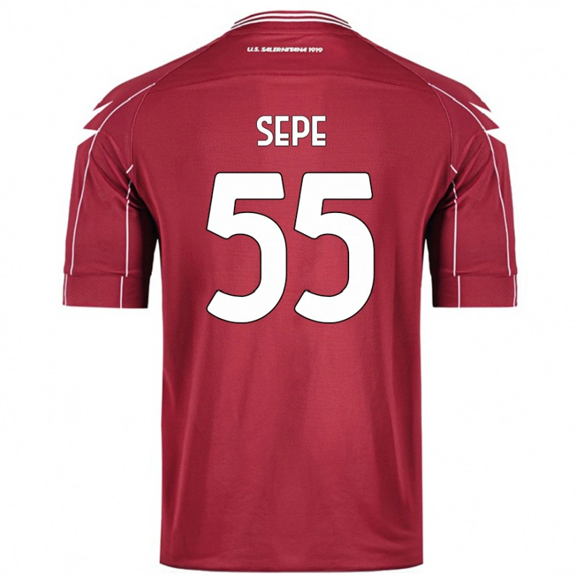 Danxen Kvinder Luigi Sepe #55 Bourgogne Hjemmebane Spillertrøjer 2024/25 Trøje T-Shirt