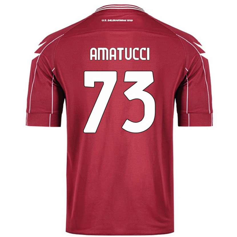Danxen Kvinder Lorenzo Amatucci #73 Bourgogne Hjemmebane Spillertrøjer 2024/25 Trøje T-Shirt