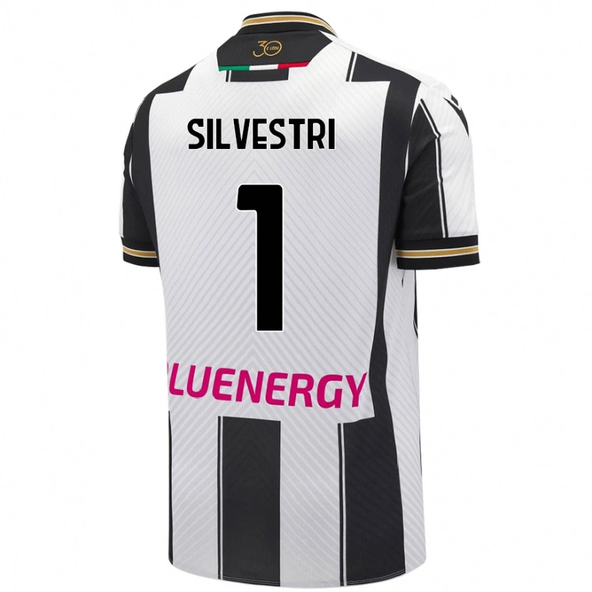Danxen Kvinder Marco Silvestri #1 Hvid Sort Hjemmebane Spillertrøjer 2024/25 Trøje T-Shirt