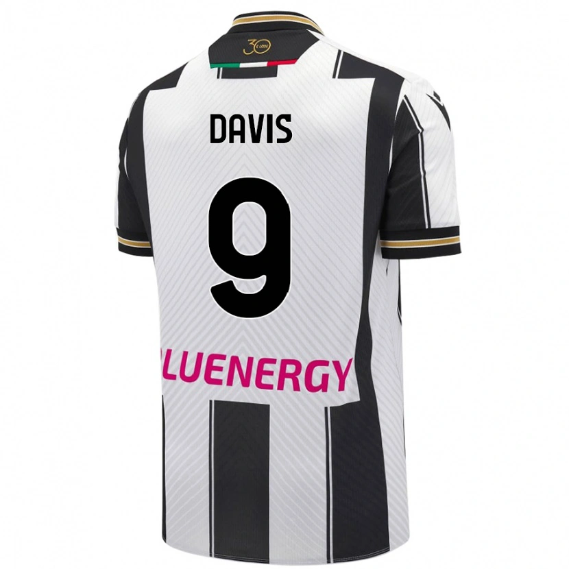 Danxen Kvinder Keinan Davis #9 Hvid Sort Hjemmebane Spillertrøjer 2024/25 Trøje T-Shirt