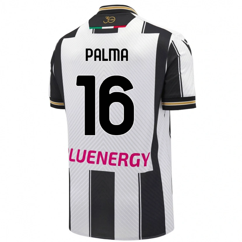 Danxen Kvinder Matteo Palma #16 Hvid Sort Hjemmebane Spillertrøjer 2024/25 Trøje T-Shirt