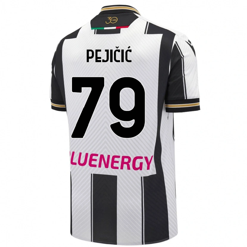 Danxen Kvinder David Pejičić #79 Hvid Sort Hjemmebane Spillertrøjer 2024/25 Trøje T-Shirt