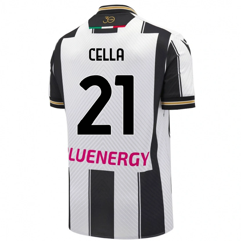 Danxen Kvinder Leonardo Cella #21 Hvid Sort Hjemmebane Spillertrøjer 2024/25 Trøje T-Shirt