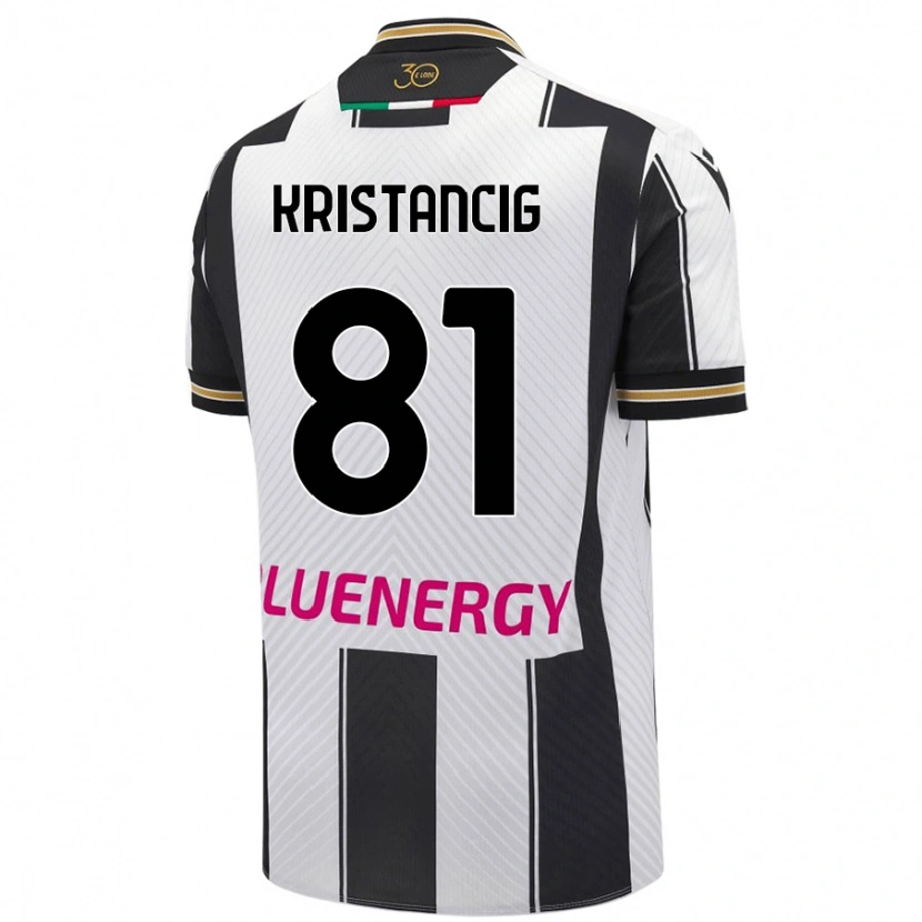 Danxen Kvinder Luca Kristancig #81 Hvid Sort Hjemmebane Spillertrøjer 2024/25 Trøje T-Shirt