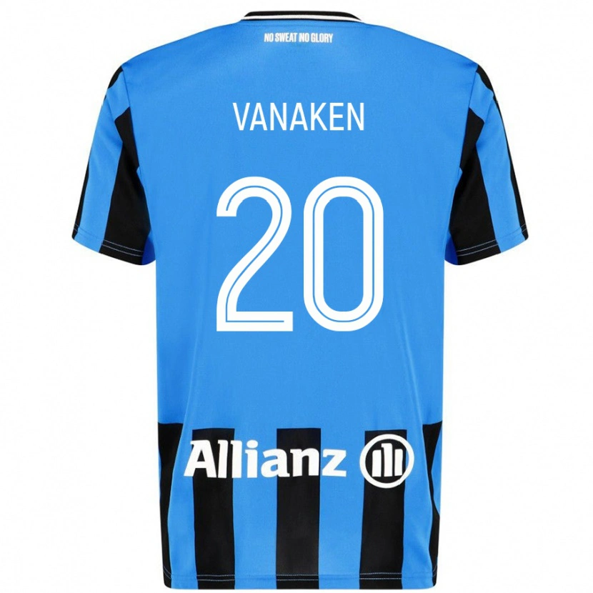 Danxen Kvinder Hans Vanaken #20 Himmelblå Sort Hjemmebane Spillertrøjer 2024/25 Trøje T-Shirt