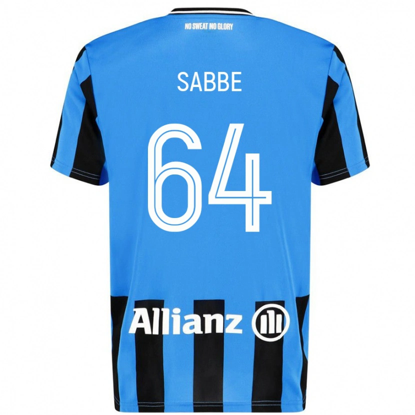 Danxen Kvinder Kyriani Sabbe #64 Himmelblå Sort Hjemmebane Spillertrøjer 2024/25 Trøje T-Shirt