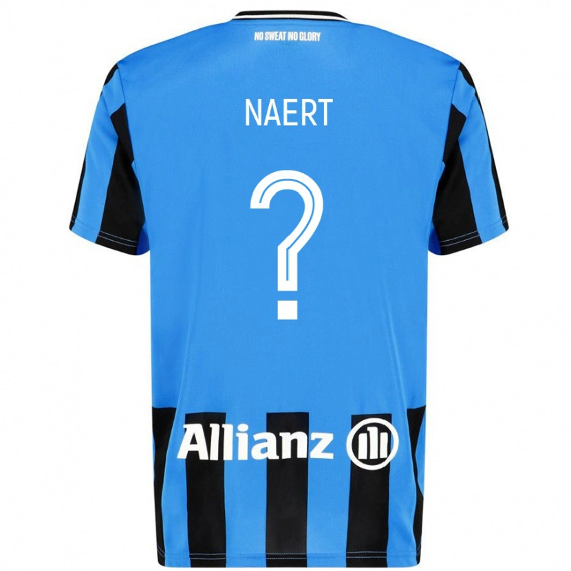 Danxen Kvinder Stan Naert #0 Himmelblå Sort Hjemmebane Spillertrøjer 2024/25 Trøje T-Shirt
