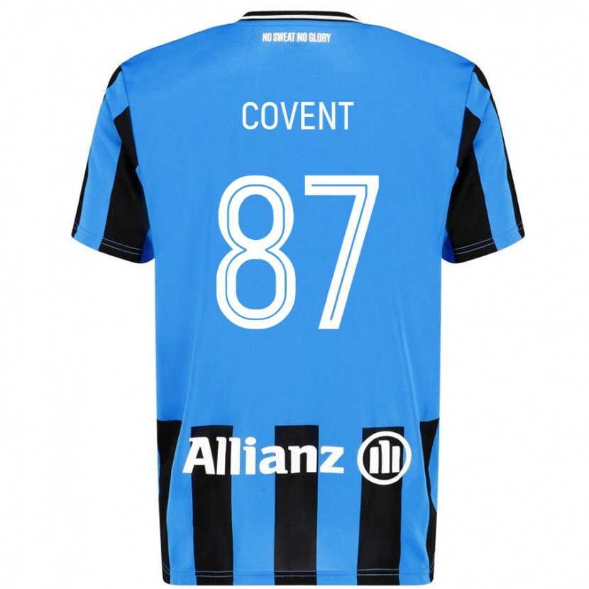 Danxen Kvinder Jorijn Covent #87 Himmelblå Sort Hjemmebane Spillertrøjer 2024/25 Trøje T-Shirt