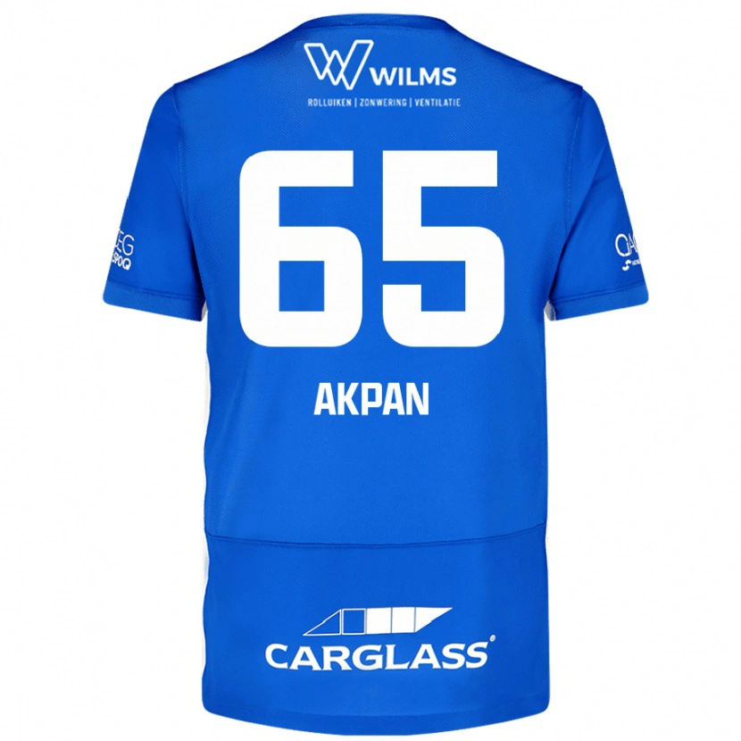 Danxen Kvinder Christian Akpan #65 Blå Hjemmebane Spillertrøjer 2024/25 Trøje T-Shirt