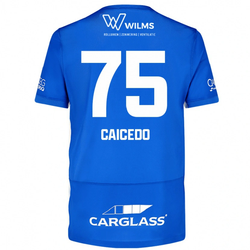 Danxen Kvinder Alfred Caicedo #75 Blå Hjemmebane Spillertrøjer 2024/25 Trøje T-Shirt