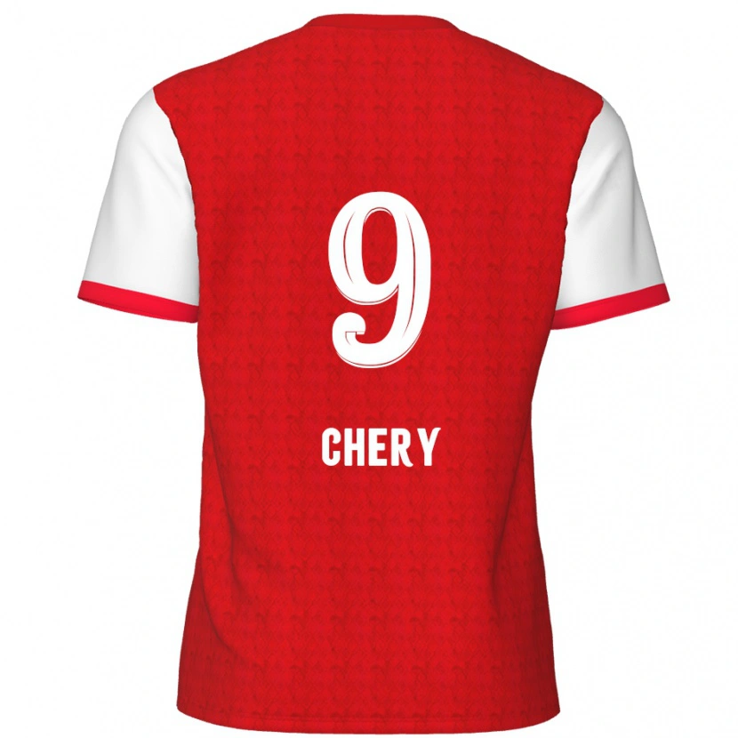 Danxen Kvinder Tjaronn Chery #9 Rød Hvid Hjemmebane Spillertrøjer 2024/25 Trøje T-Shirt