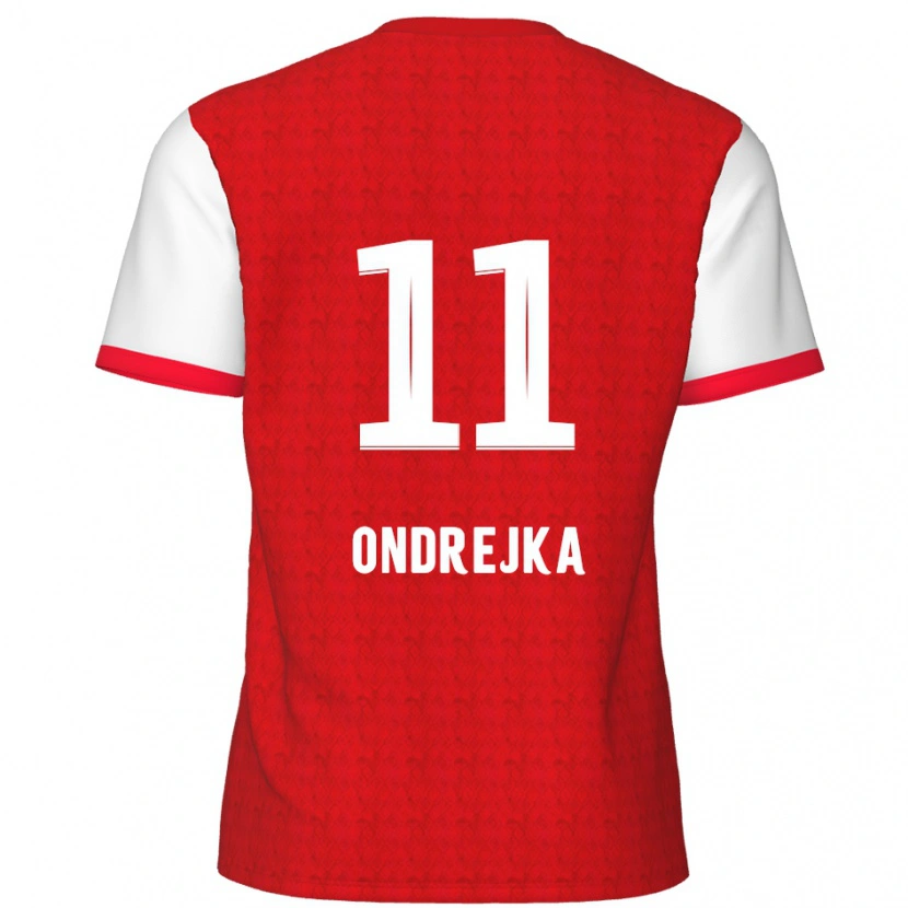 Danxen Kvinder Jacob Ondrejka #11 Rød Hvid Hjemmebane Spillertrøjer 2024/25 Trøje T-Shirt
