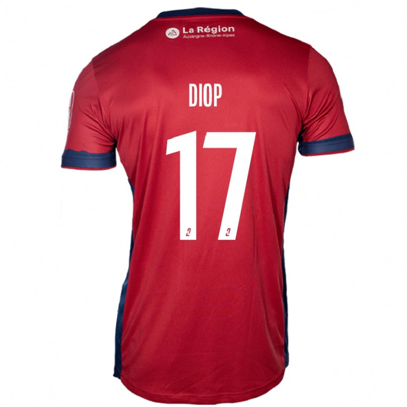 Danxen Kvinder Ousmane Diop #17 Lys Bordeaux Hjemmebane Spillertrøjer 2024/25 Trøje T-Shirt