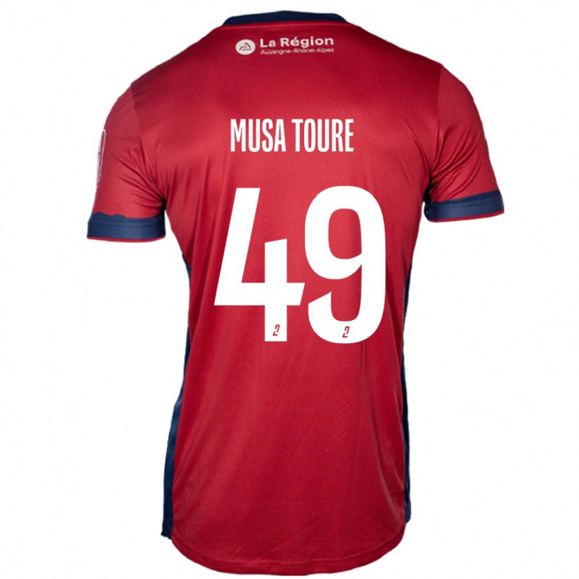 Danxen Kvinder Musa Toure #49 Lys Bordeaux Hjemmebane Spillertrøjer 2024/25 Trøje T-Shirt