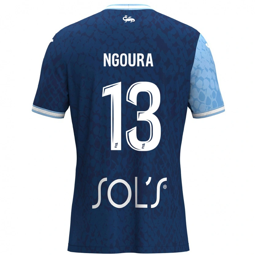 Danxen Kvinder Steve Ngoura #13 Himmelblå Mørkeblå Hjemmebane Spillertrøjer 2024/25 Trøje T-Shirt