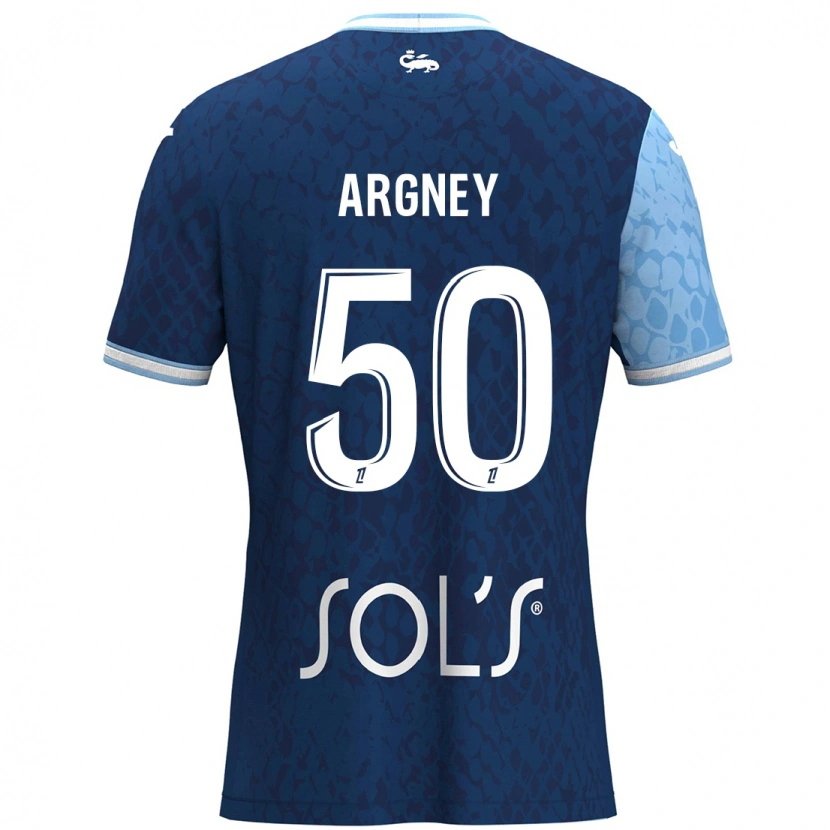 Danxen Kvinder Paul Argney #50 Himmelblå Mørkeblå Hjemmebane Spillertrøjer 2024/25 Trøje T-Shirt